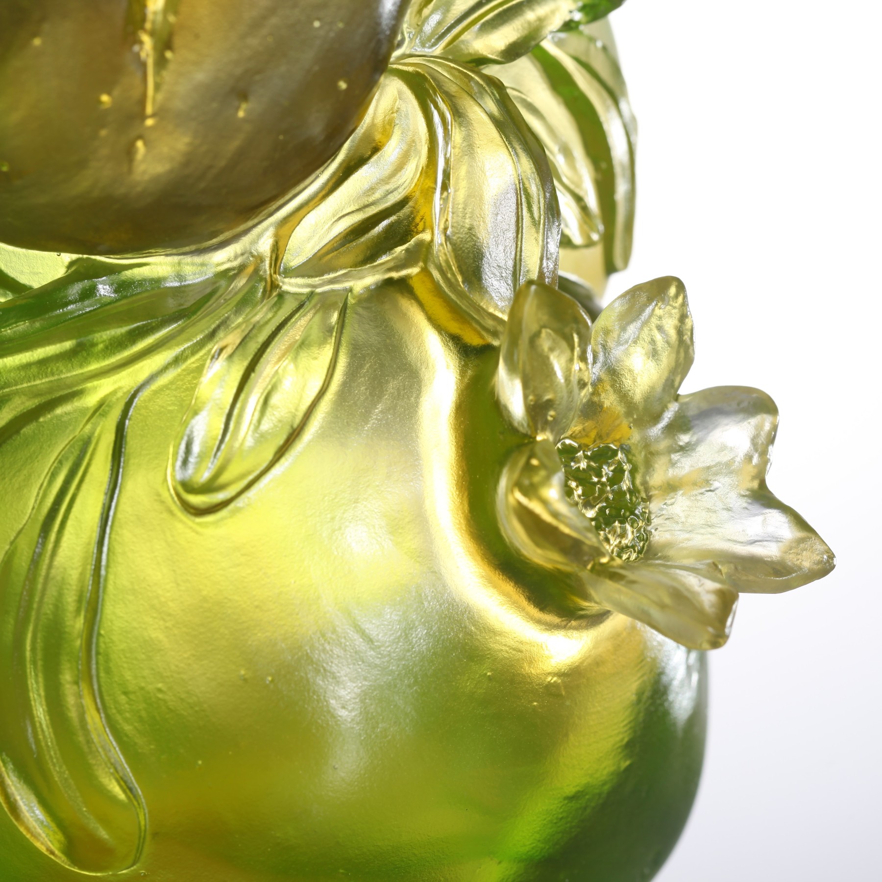 LIULI Crystal Vase, Pen Holder, Fruits, Pomegranate, Talent Conquers All