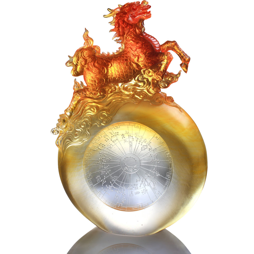 LIULI Crystal Qilin, Directional Clarity, Benevolence of the Qilin