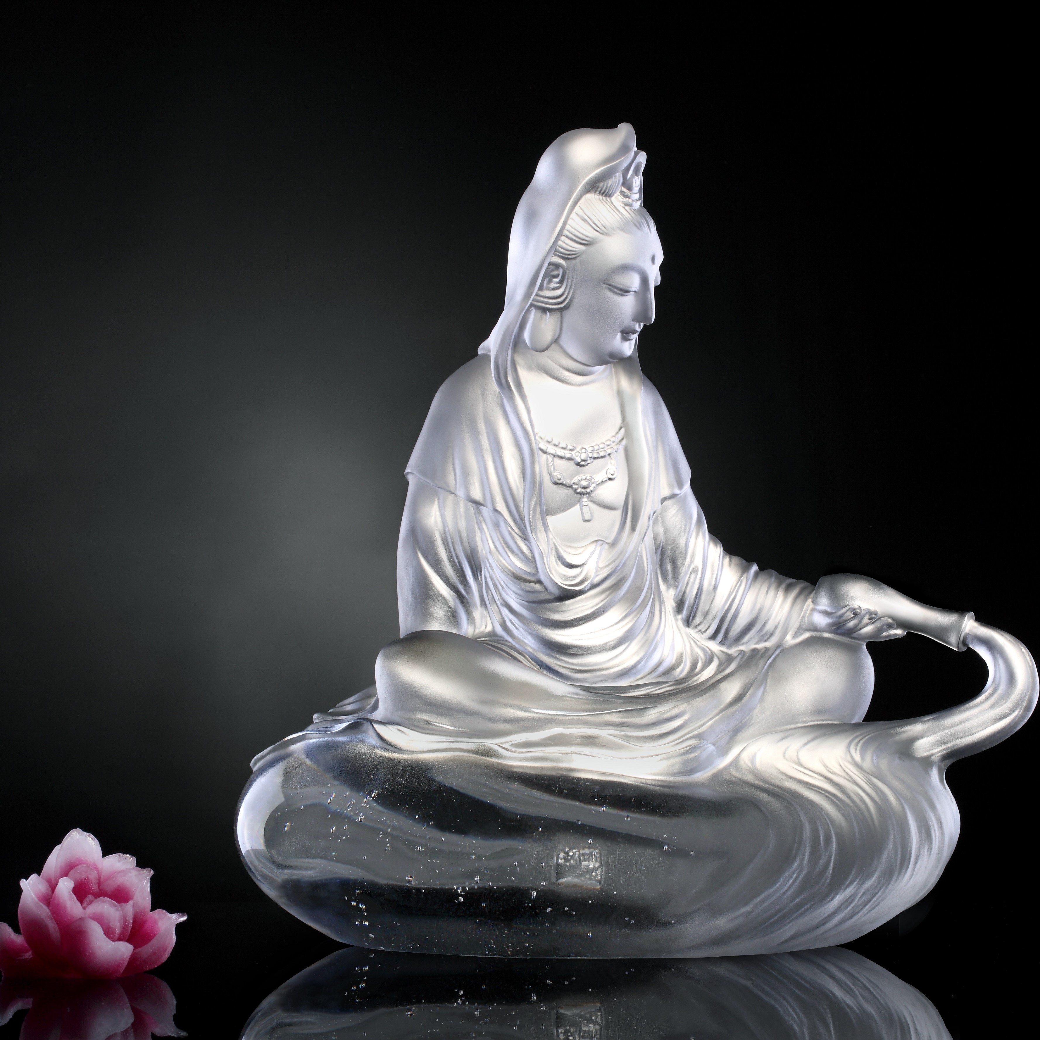 Crystal Buddha, Guanyin, Mortal Smile-Heart of Pure Dew