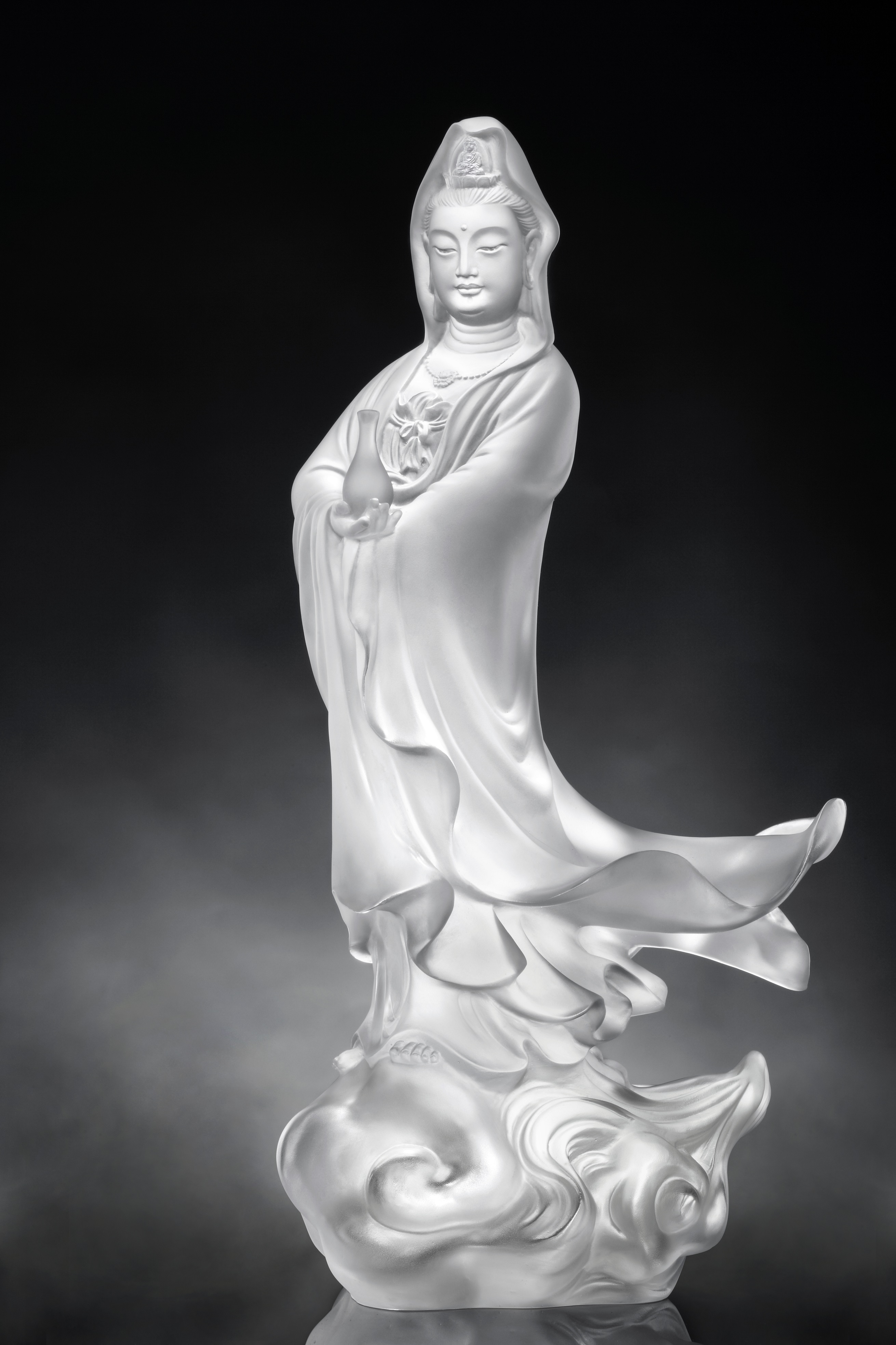 Crystal Buddha, Guanyin, Mortal Smile-Jingping Guanyin