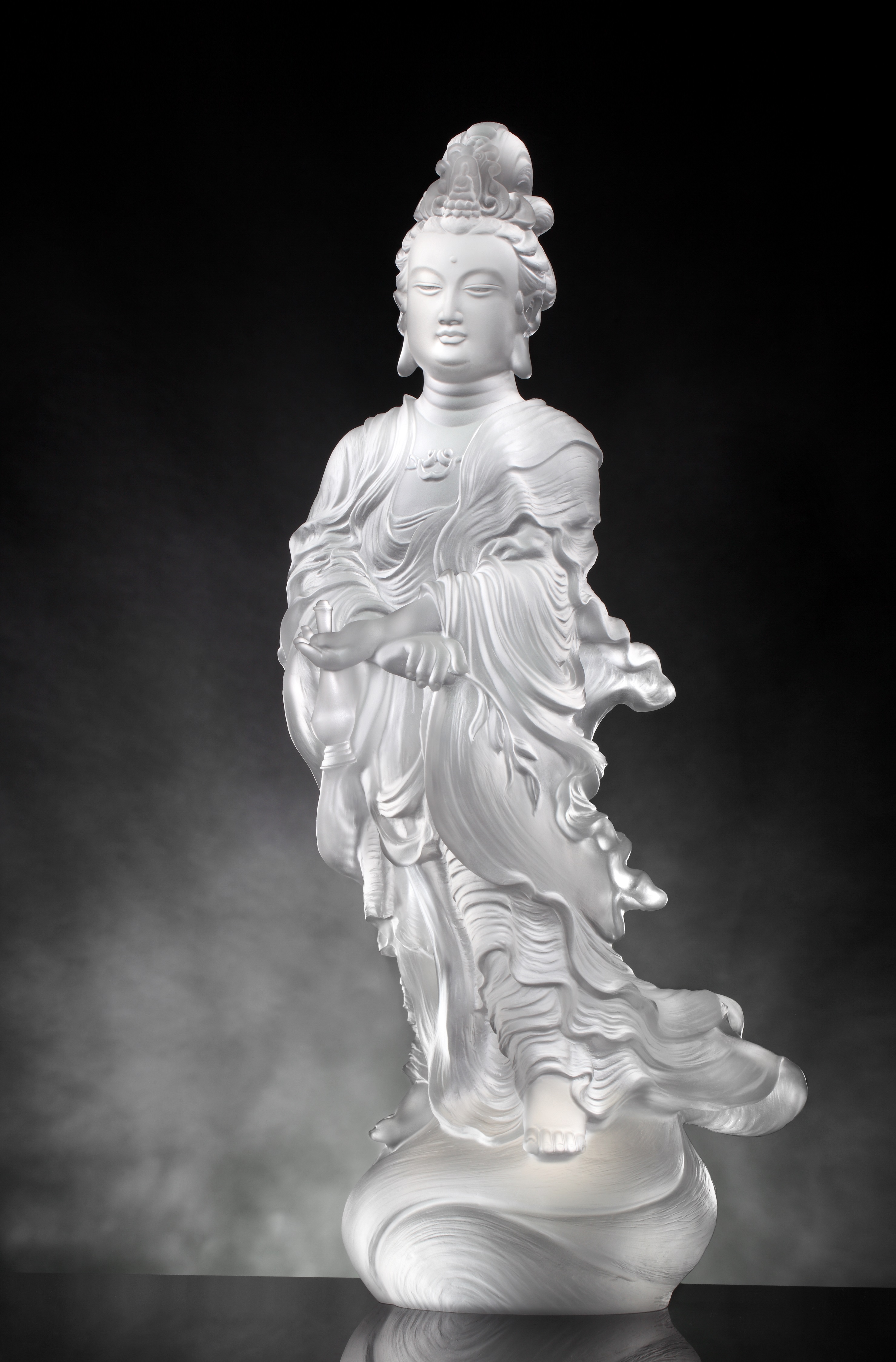 Crystal Buddha, Guanyin, Light Exists Because of Love-Joyous World