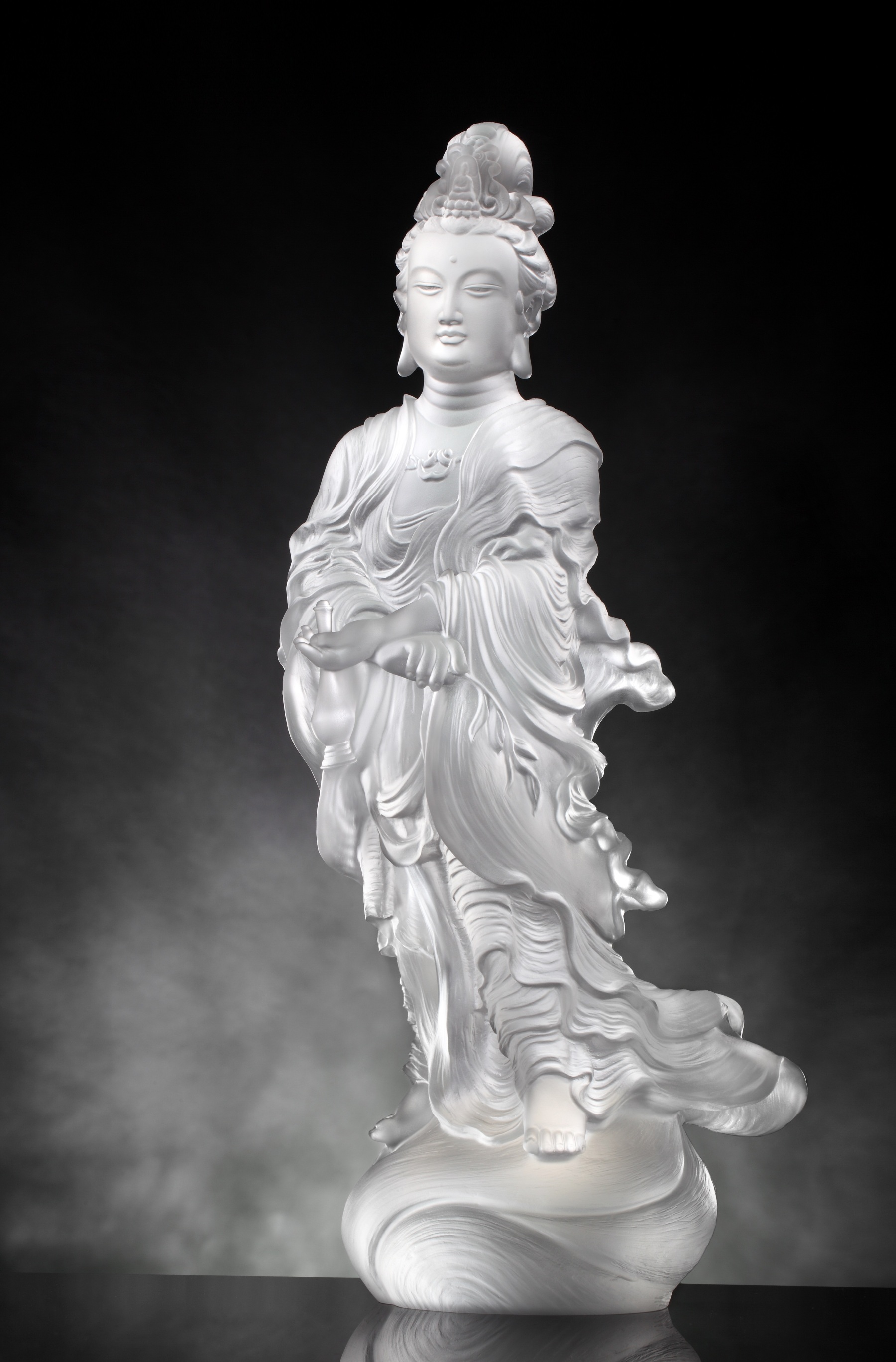 Crystal Buddha, Guanyin, Light Exists Because of Love-Joyous World