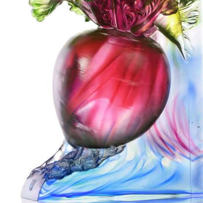 LIULI Crystal Decor, Radish & Daikon, Fortunes Doubled