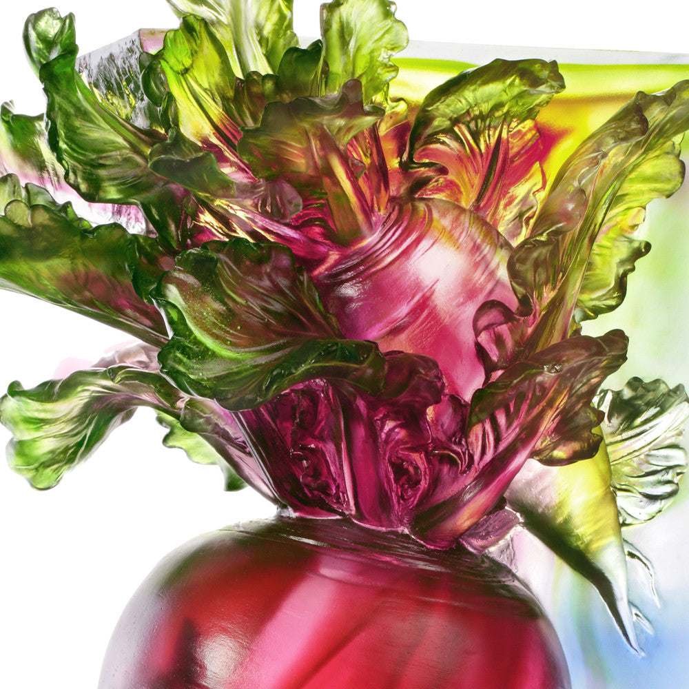 LIULI Crystal Decor, Radish & Daikon, Fortunes Doubled