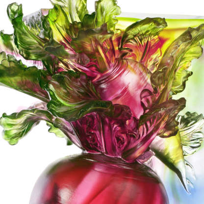 LIULI Crystal Decor, Radish & Daikon, Fortunes Doubled