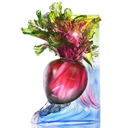 LIULI Crystal Decor, Radish & Daikon, Fortunes Doubled