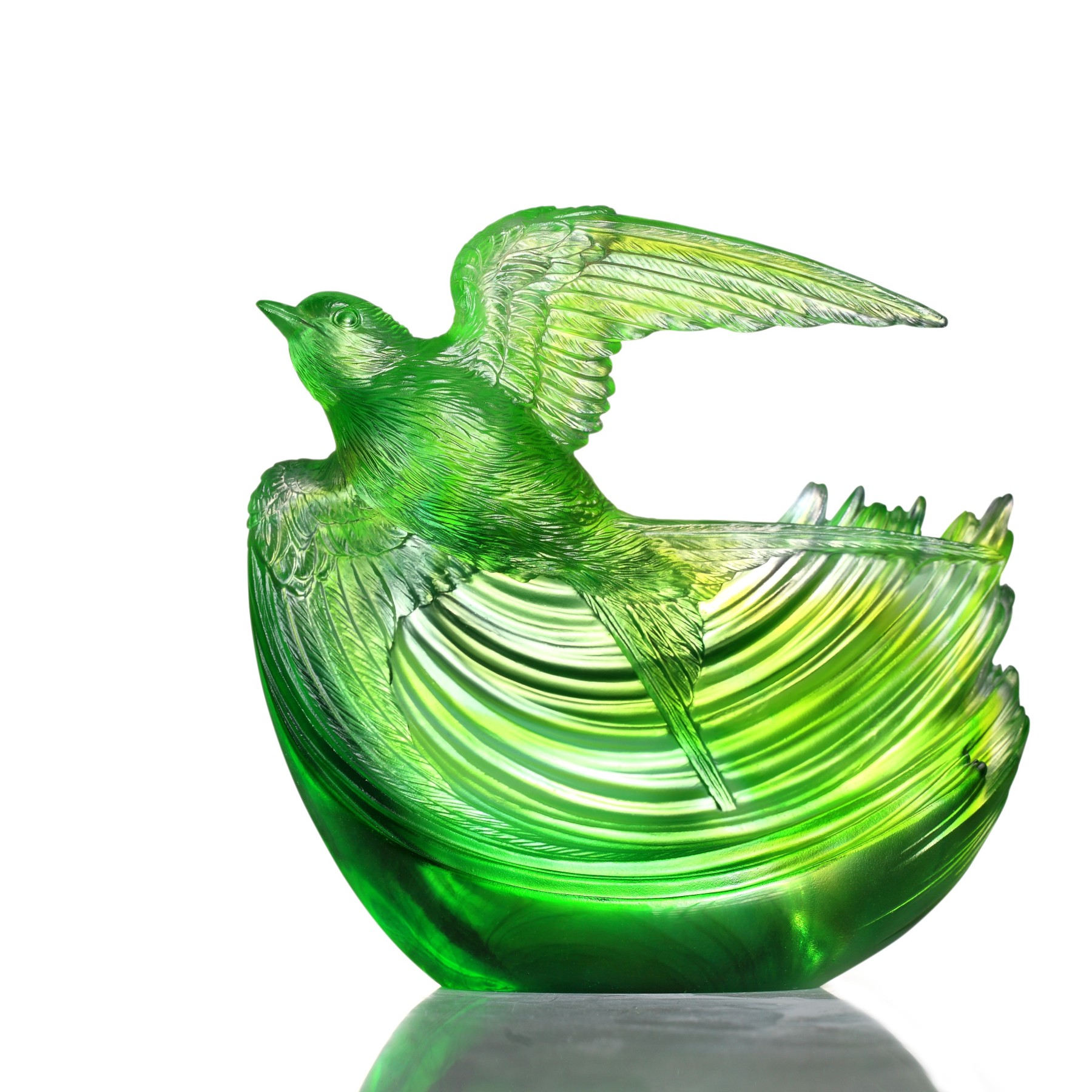 LIULI Crystal Bird, Swallow, Aligned with the Light, I am Blessed