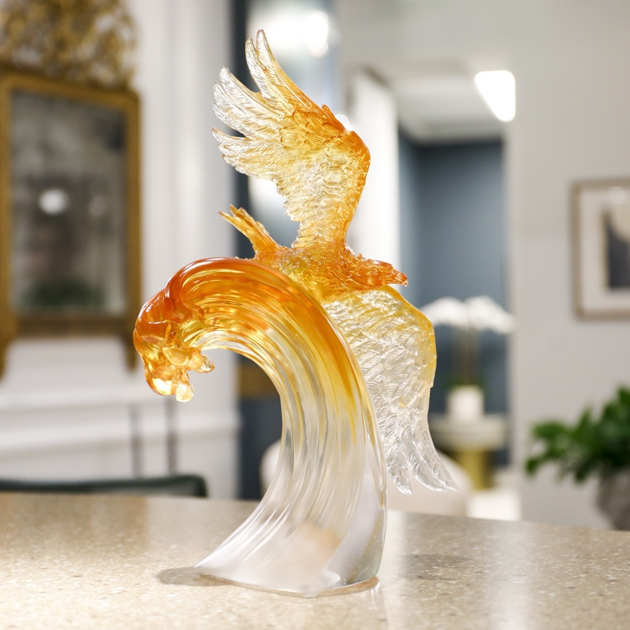 LIULI Crystal Eagle, Aligned with the Light, I am Amplified