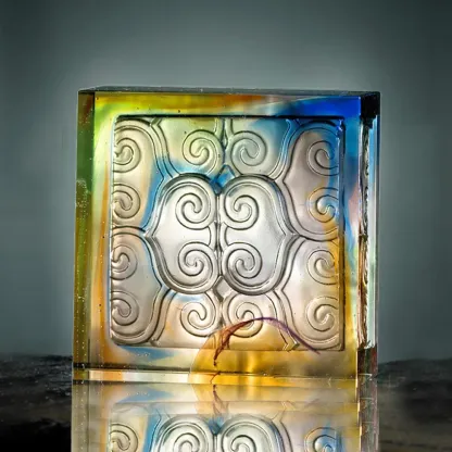 LIULI Crystal Paperweight, Envelop With Light 