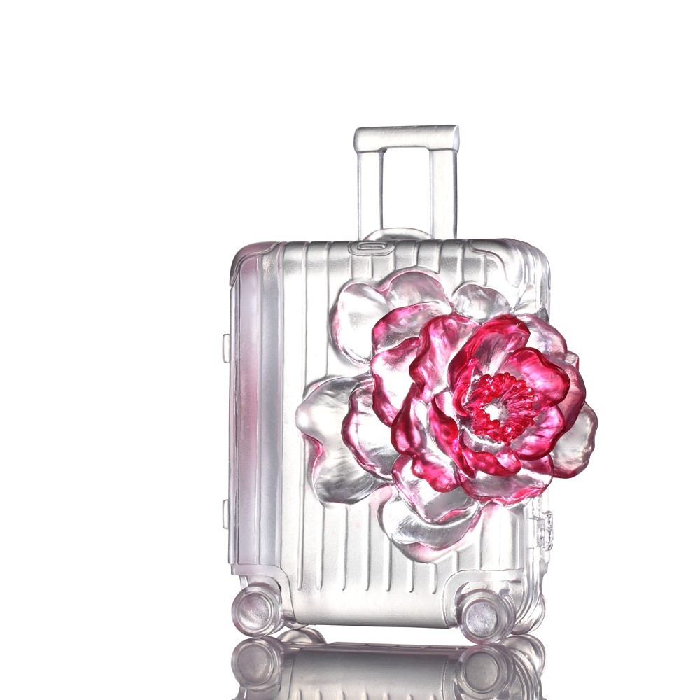 LIULI Crystal, Magnolia Suitcase, Packed With Confidence