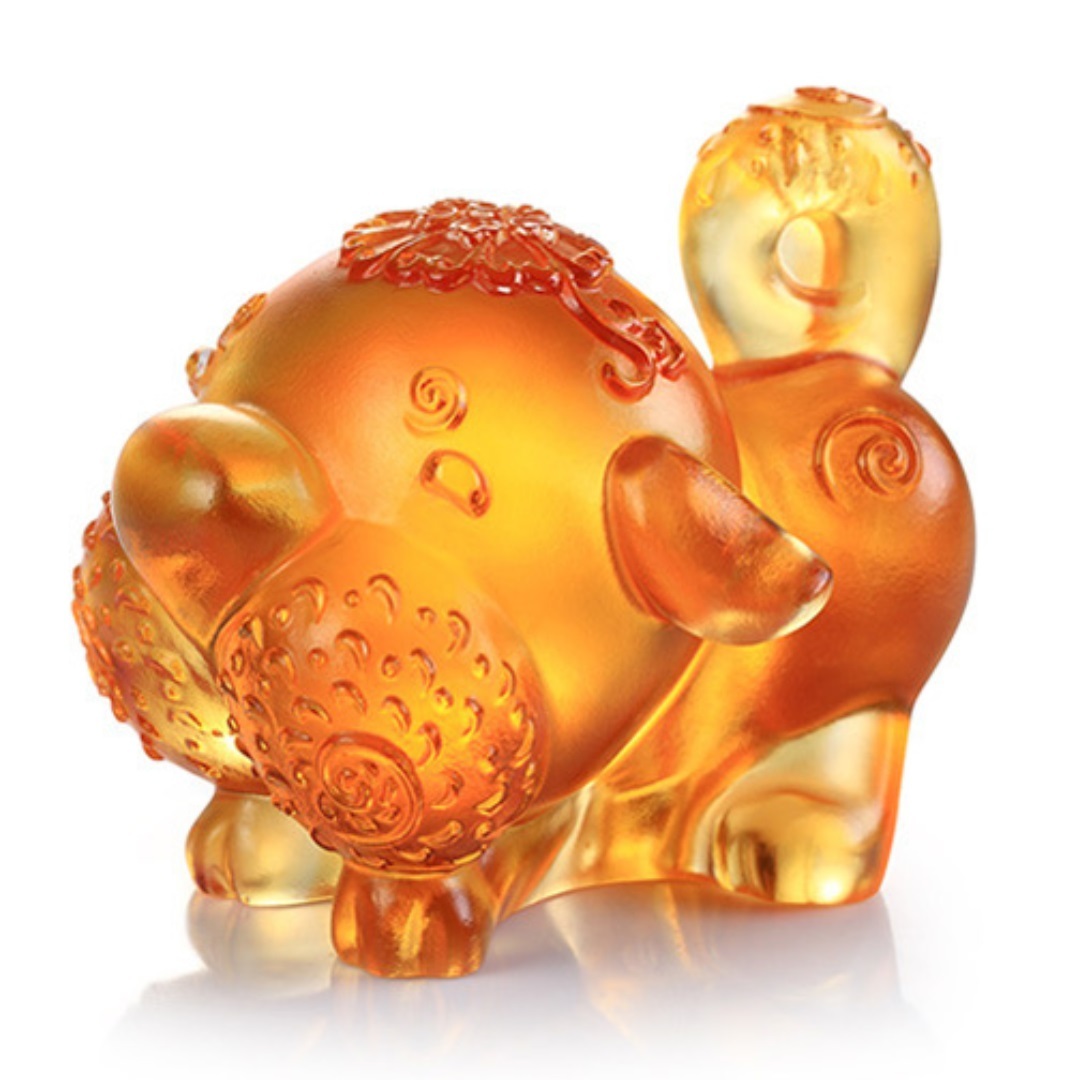 Chinese Zodiac Animals in Bright Florals, Dog - Prosperity