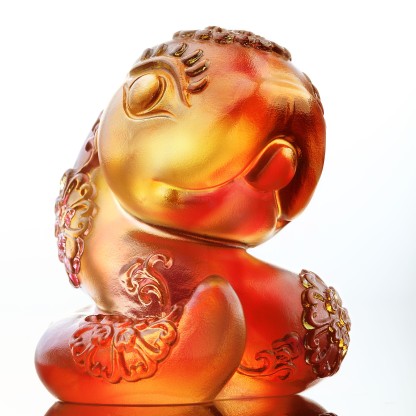 Chinese Zodiac Animals in Bright Florals, Snake - Serpentine