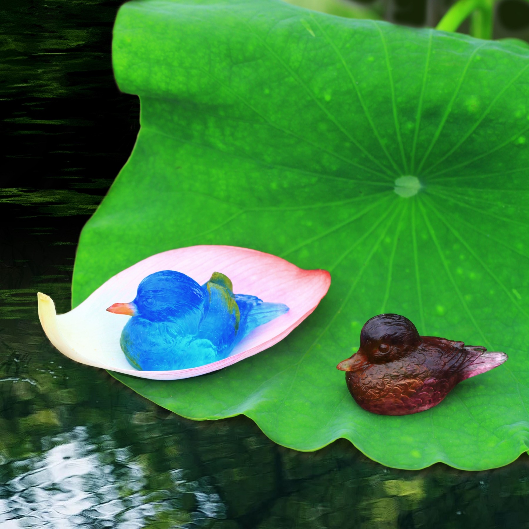 LIULI Crystal Mandarin Ducks, Soulmates