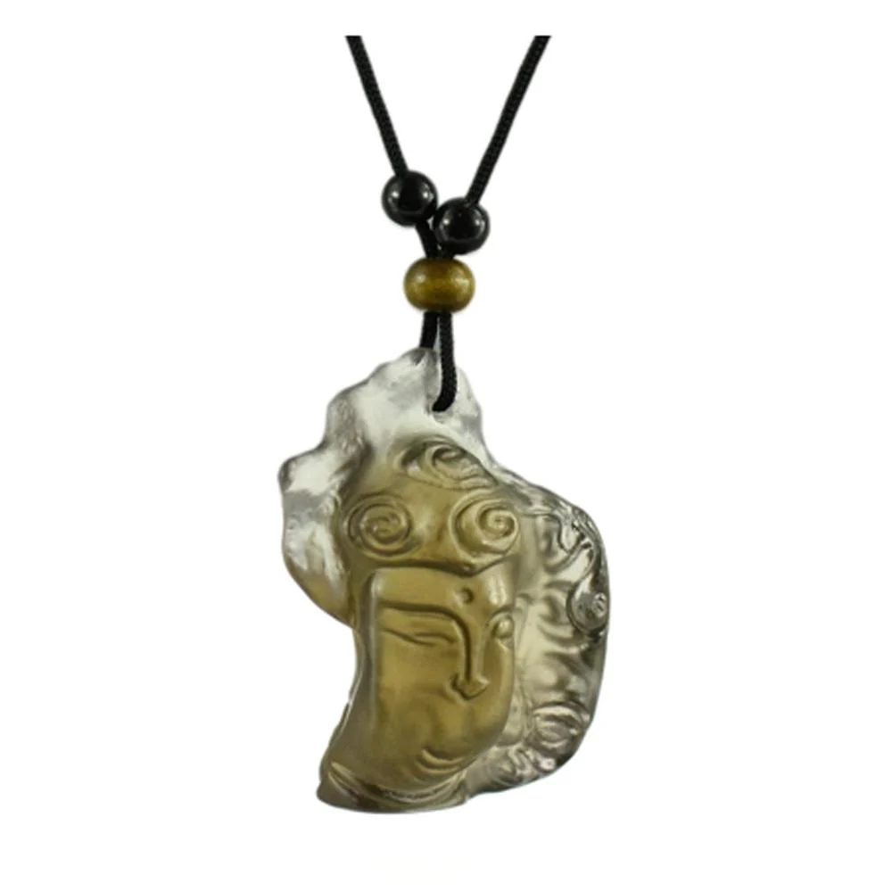 Crystal Pendant, Buddha, Free Mind with Happiness 