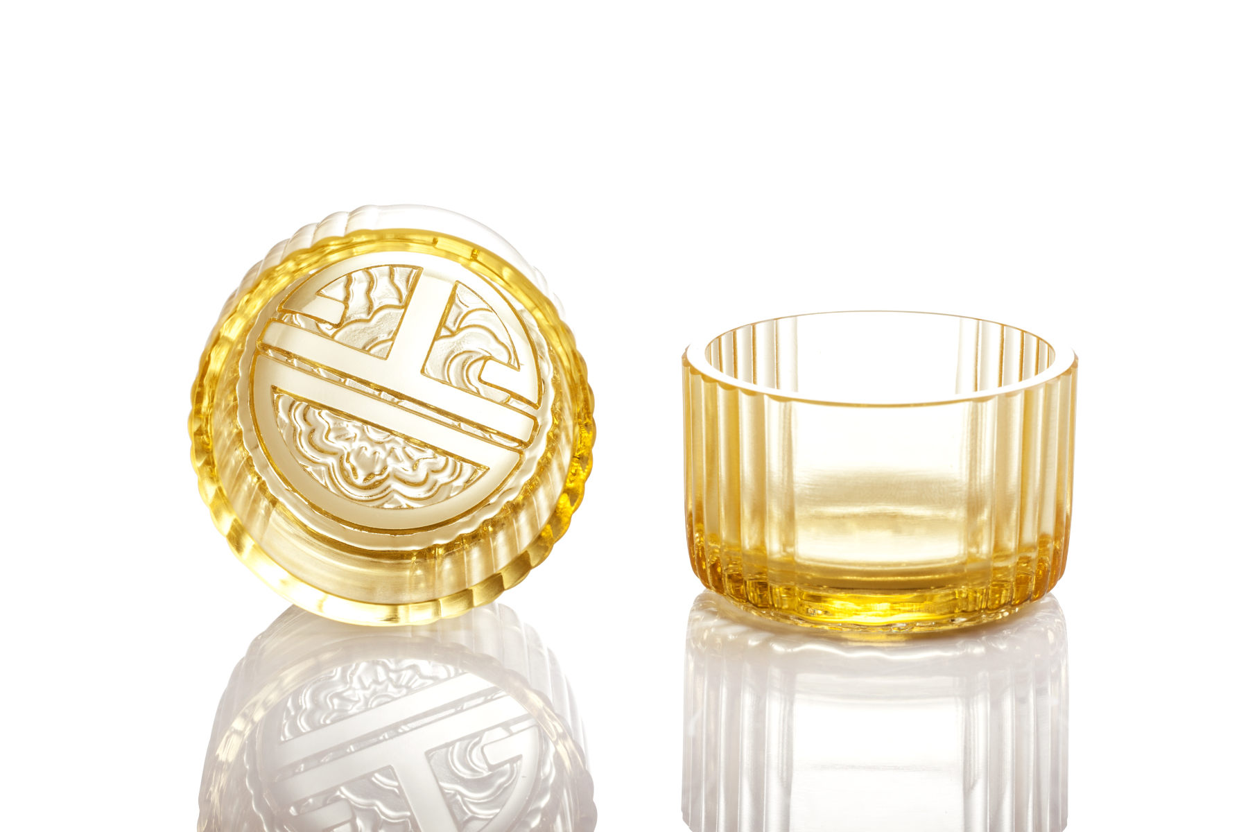 Crystal Sake Glass, Shot Glass, Auspicious Moon