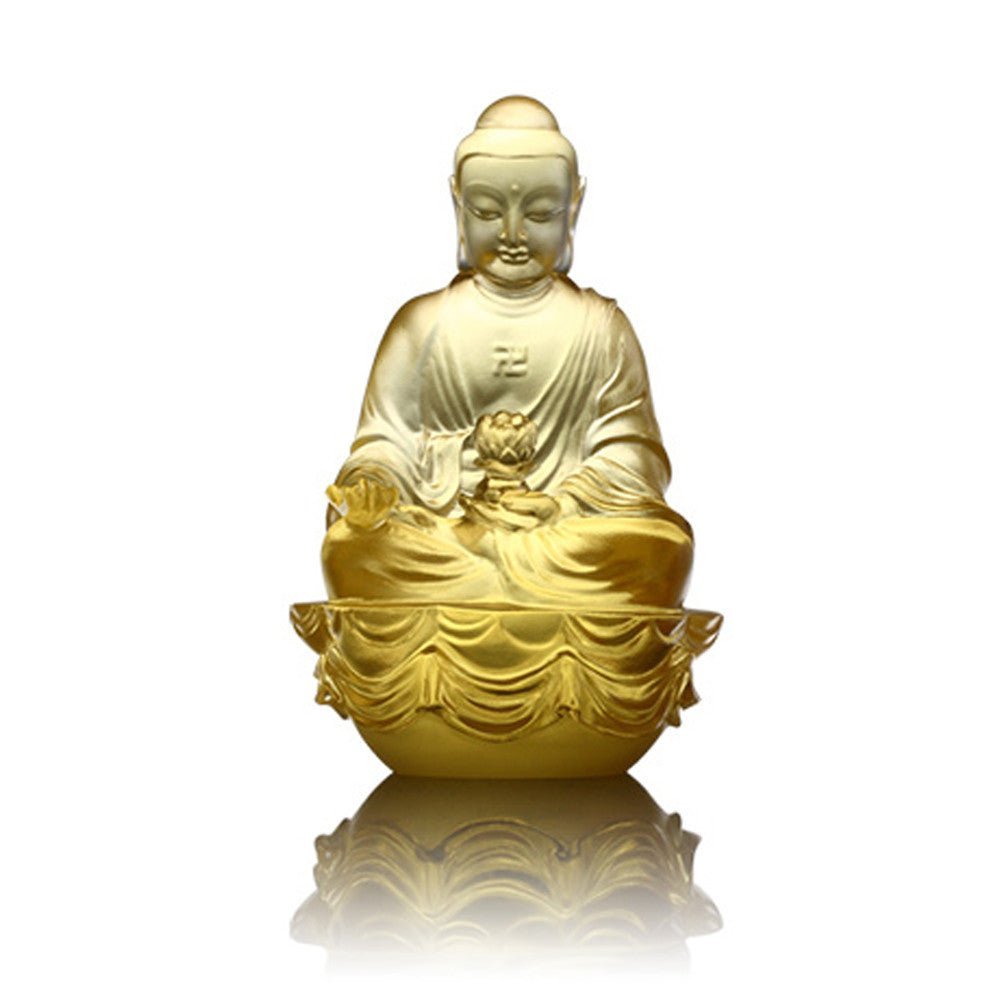 Crystal Amitabha Buddha, The Guardians of Peace, Accompanied by Peace and Joy - Amitabha Buddha 