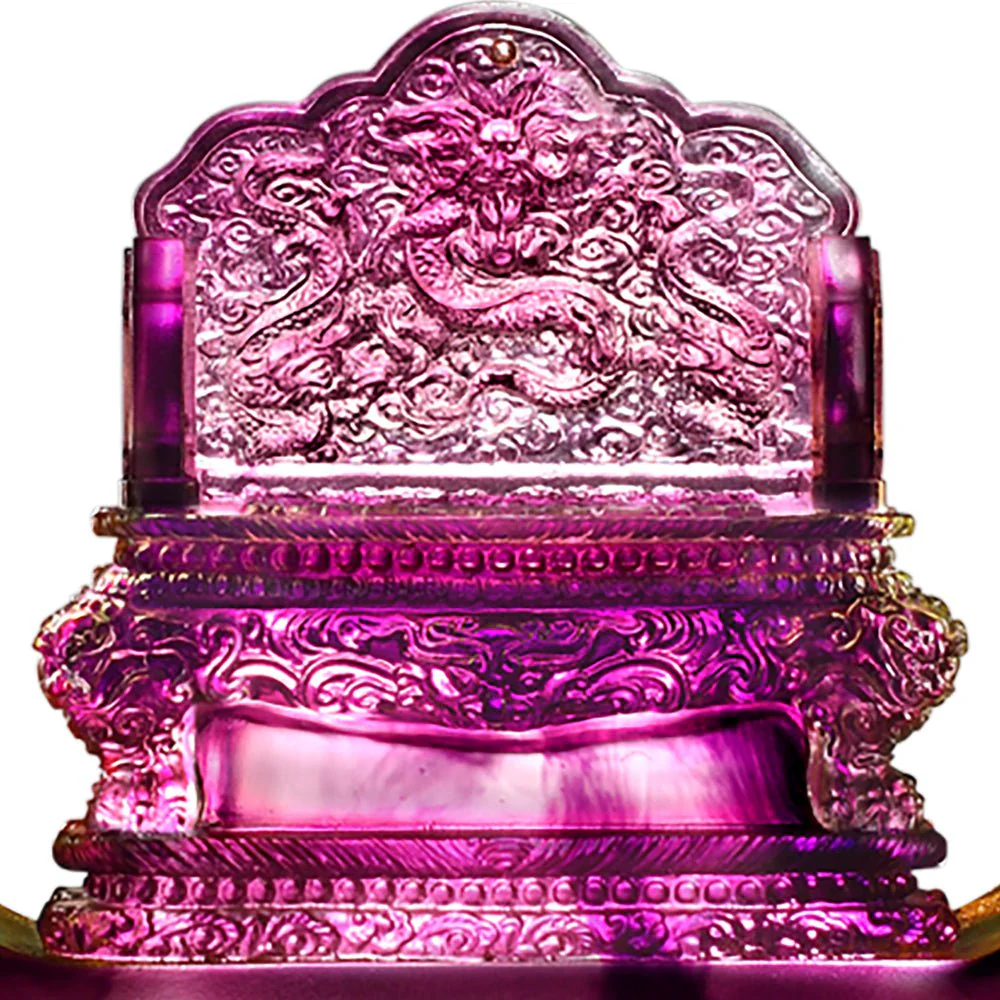 Crystal Dragon Throne Figurine, Embodying Heaven and Earth 