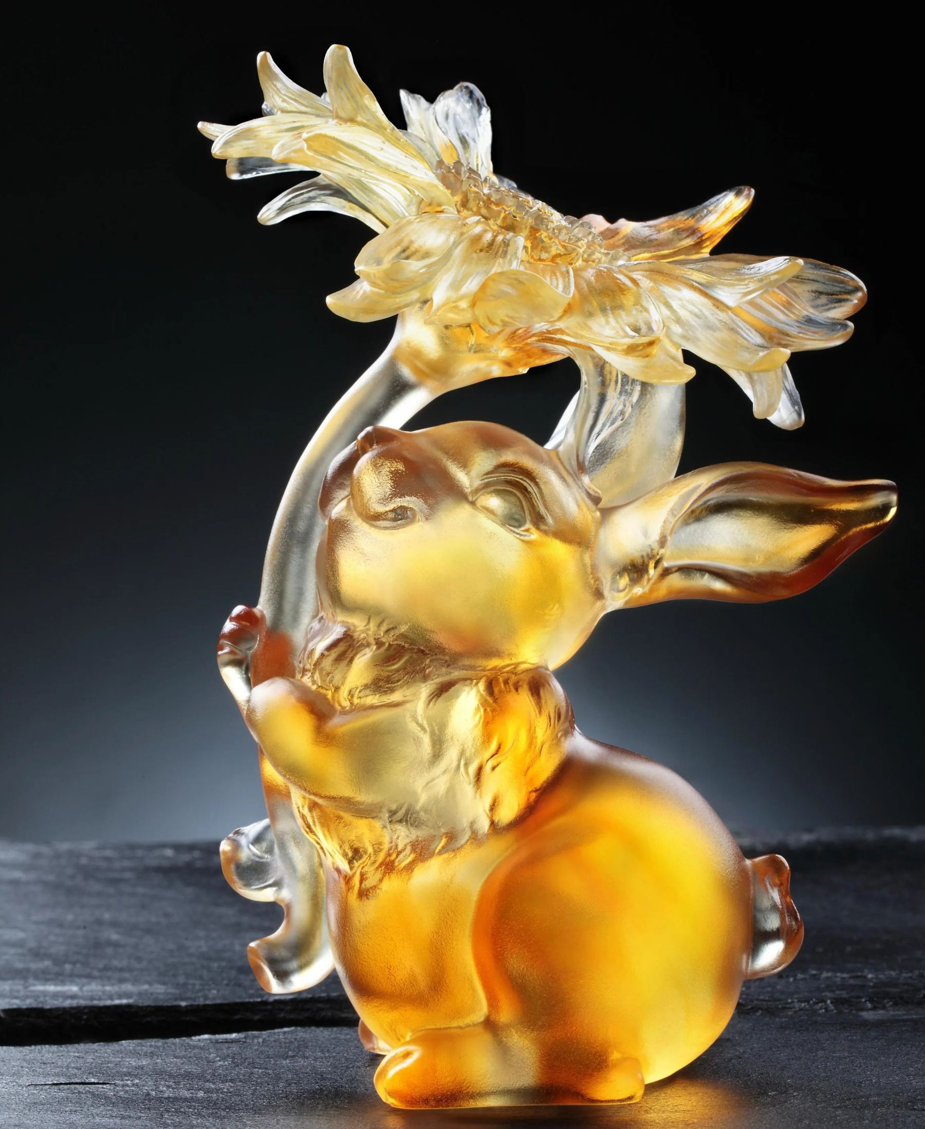 Spectacular Blossom of Mine (Success) - Crystal Bunny Rabbit Figurine