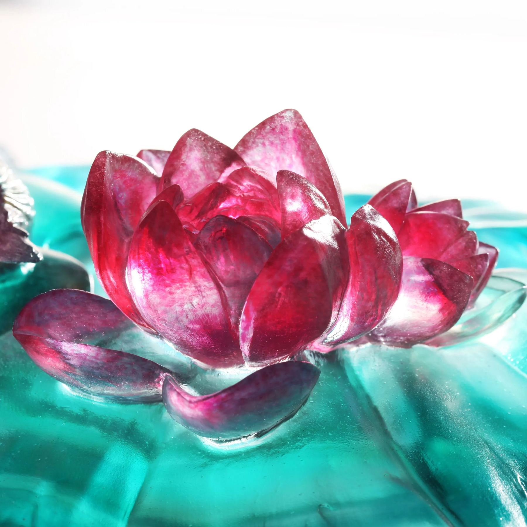 Crystal lotus, pond, mandarin duck, Overflow Of Beauty