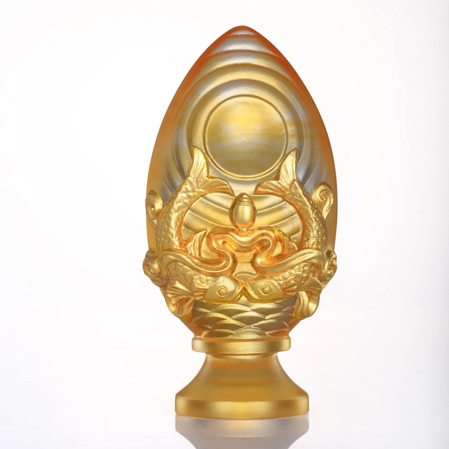 Implement Auspiciousness, the Rest will Follow – Pair of Golden Fish ─ Auspicious Clarity (Gilded Version)