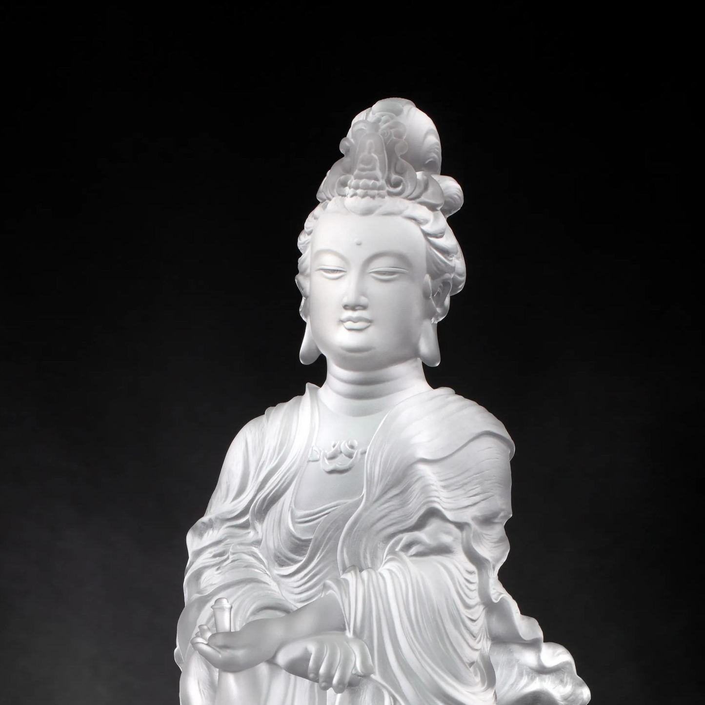 Crystal Buddha, Guanyin, Light Exists Because of Love-Joyous World