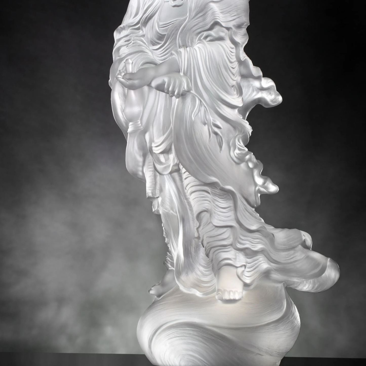 Crystal Buddha, Guanyin, Light Exists Because of Love-Joyous World