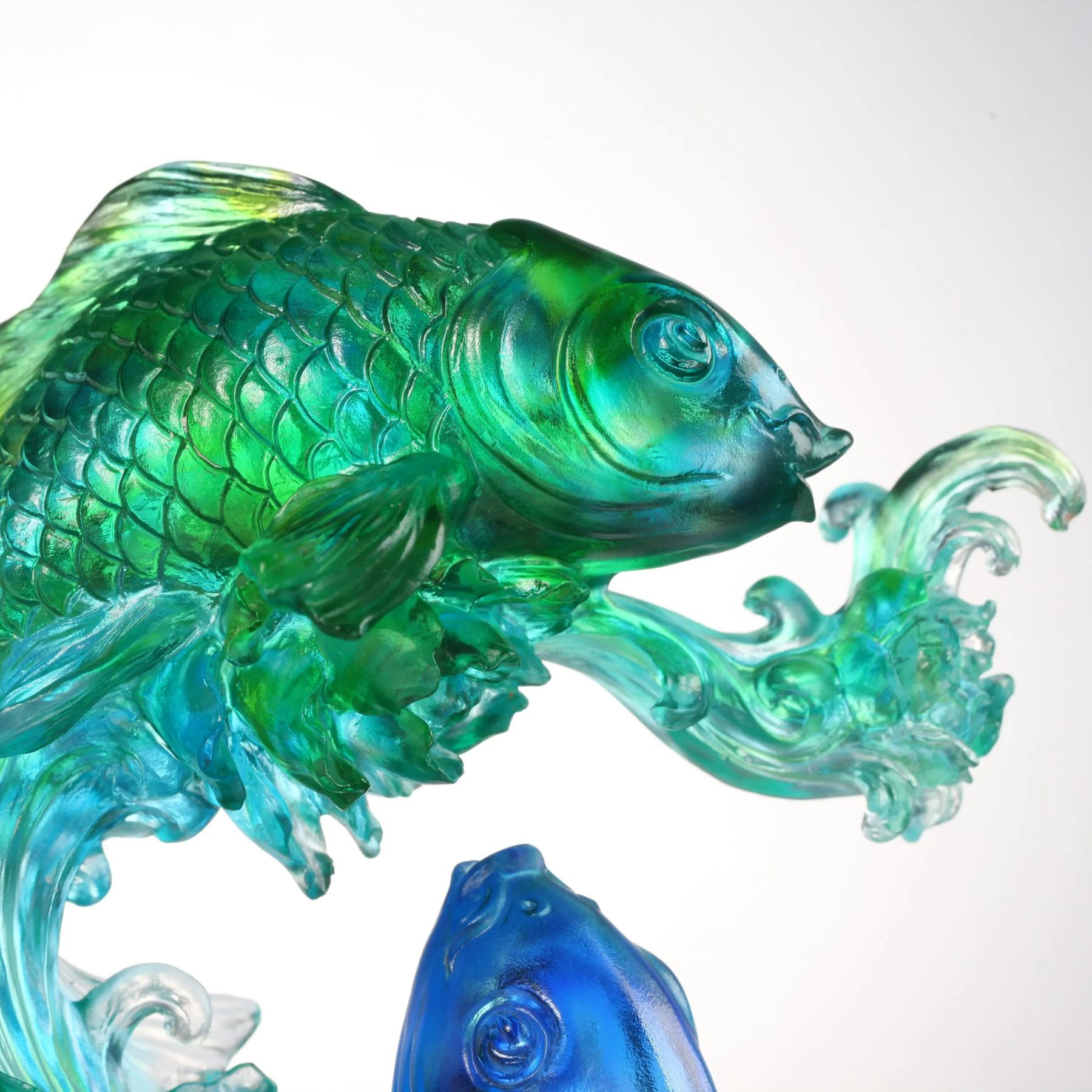 LIULI Crystal Koi Fish Figurine, In Splendor