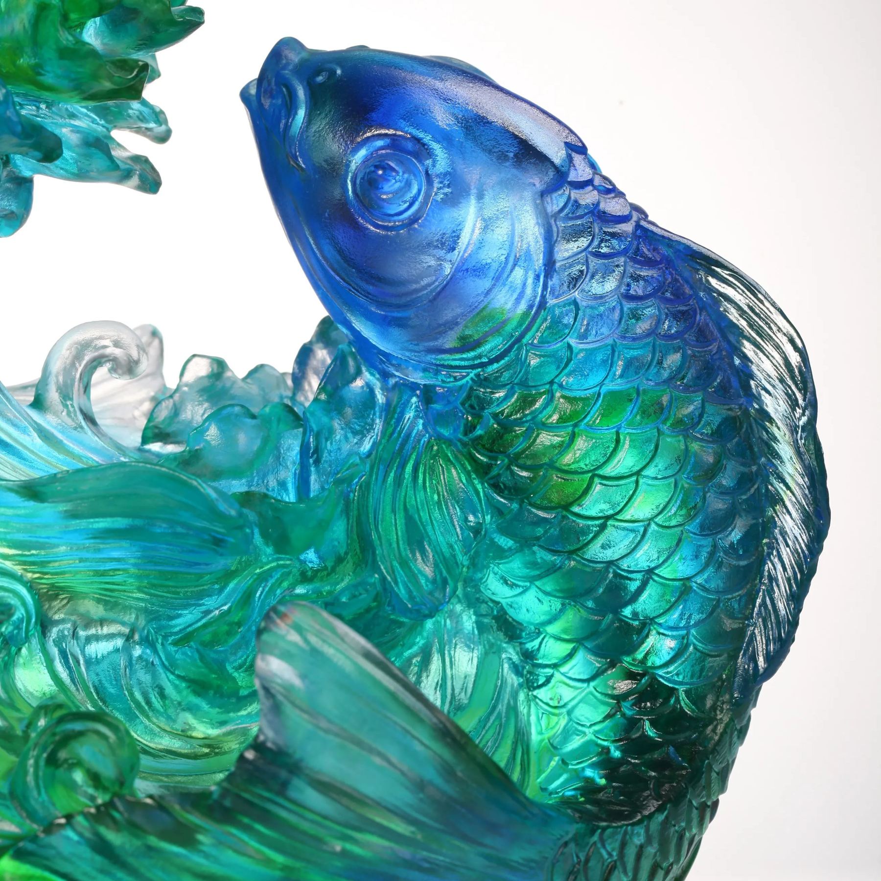 LIULI Crystal Koi Fish Figurine, In Splendor