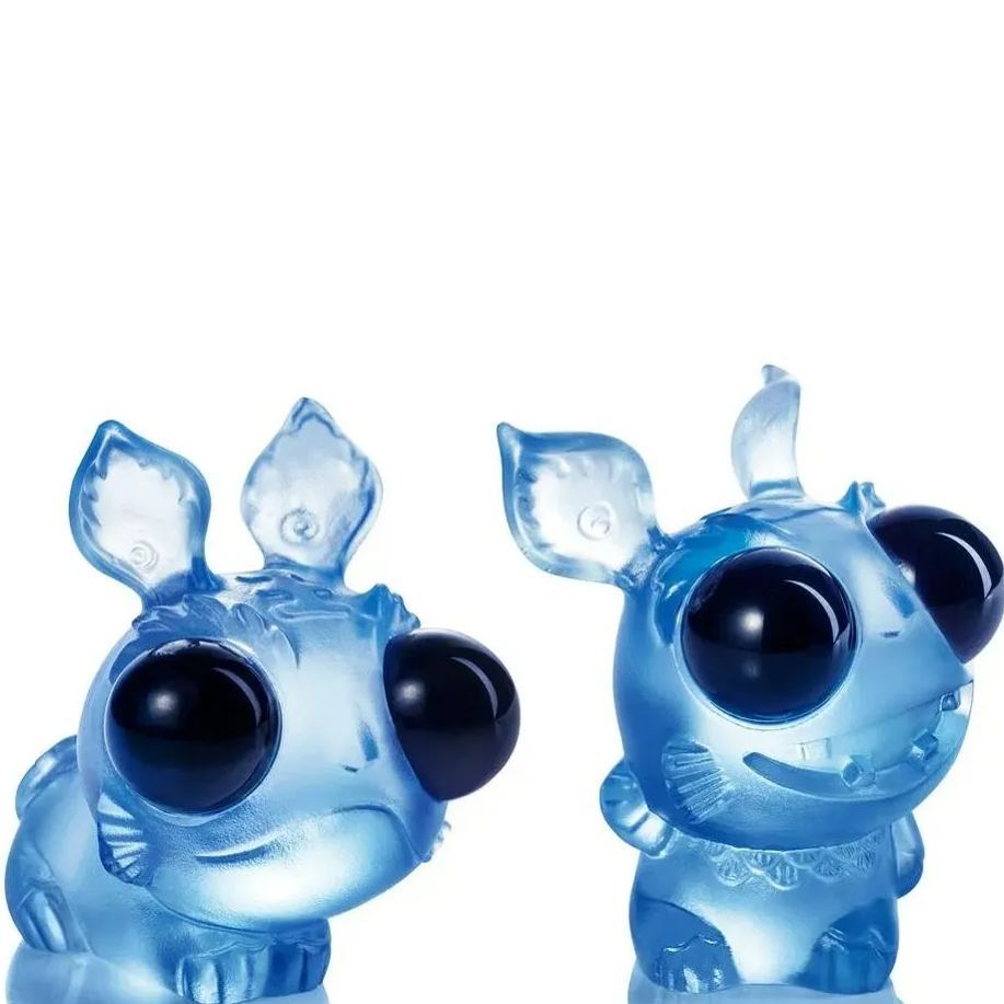 LIULI Chinese Year of the Ram, Crystal Sculpture, One and the Same- Beauty Rising