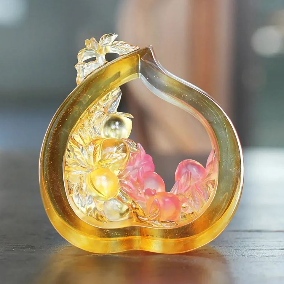 LIULI Crystal Peach, Spring Peach of Longevity