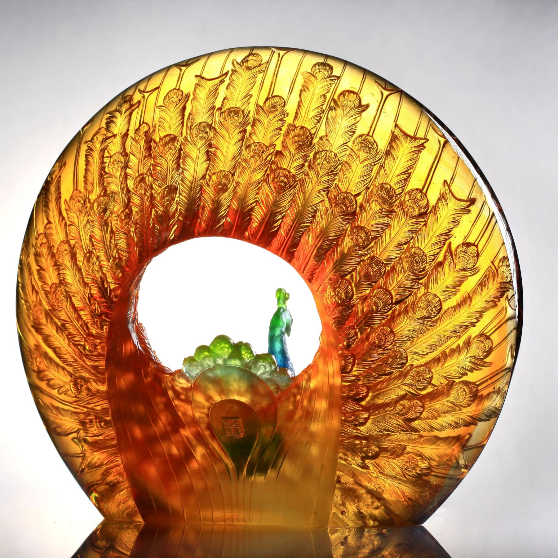 LIULI Crystal Peacock, Golden Age of Opulent Beauty 