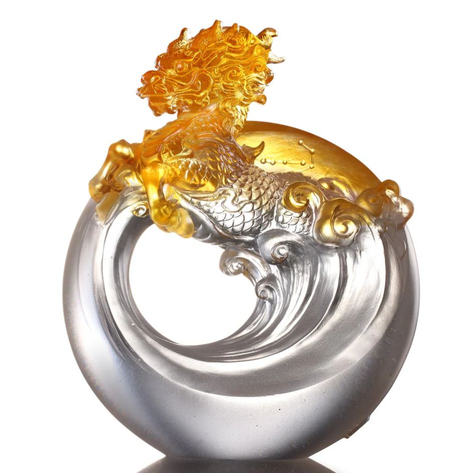 LIULI Crystal Art, Mythical Creature, Qilin - Beauty 
