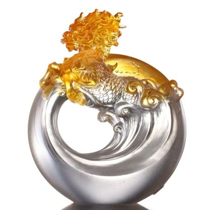 LIULI Crystal Art, Mythical Creature, Qilin - Beauty 