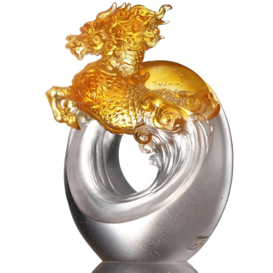 LIULI Crystal Art, Mythical Creature, Qilin - Beauty 