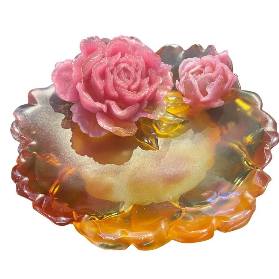 Liuli Crystal Flower, Peony, April