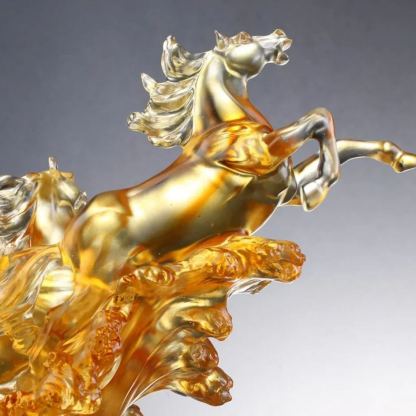  LIULI Crystal Art, Horse, Rising through Heaven and Earth 