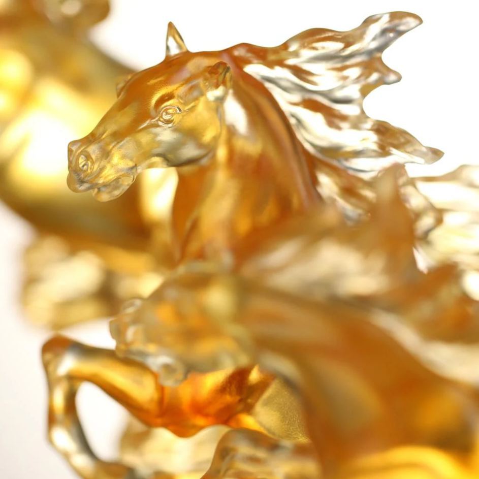  LIULI Crystal Art, Horse, Rising through Heaven and Earth 