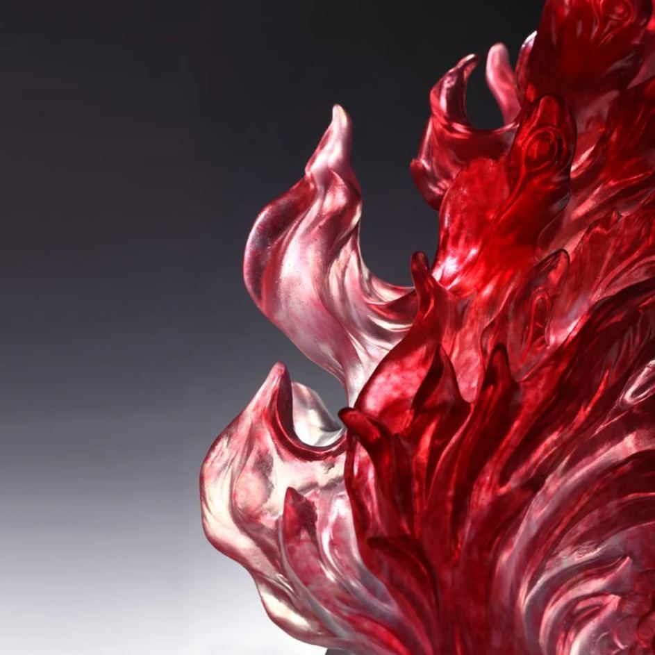 LIULI Crystal Art, Mythical Creature, Dance of the Phoenix 