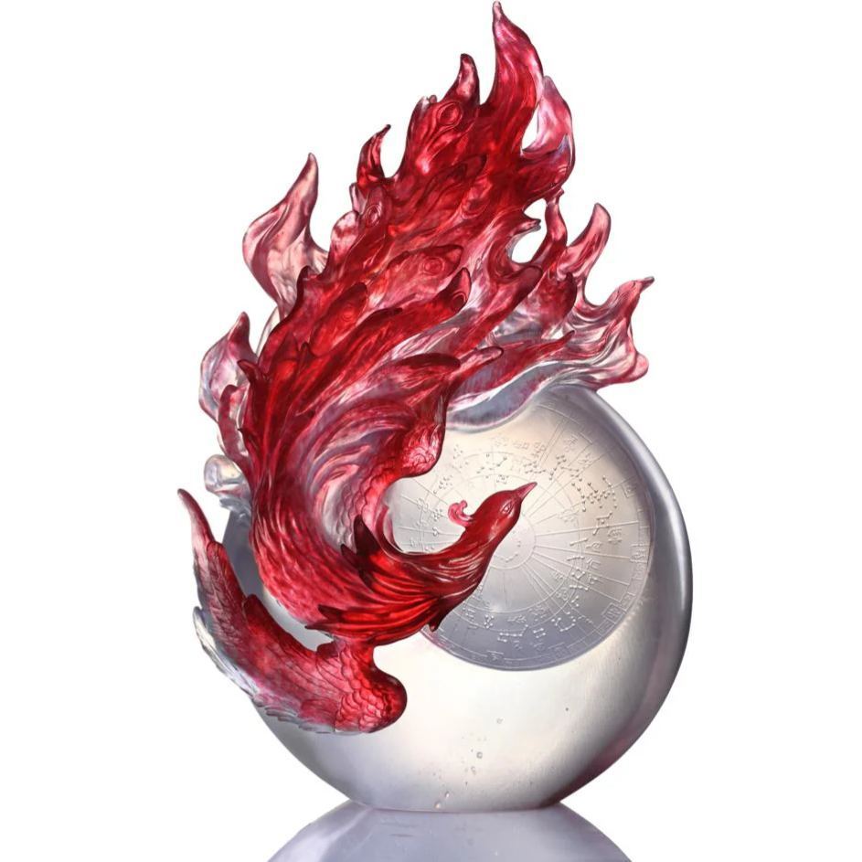 LIULI Crystal Art, Mythical Creature, Dance of the Phoenix 