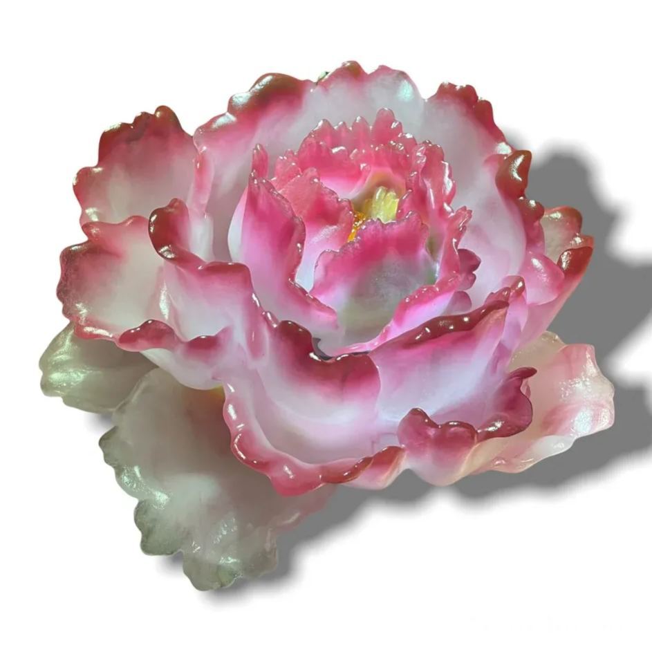 Liuli Crystal Flower, Vase, Heavenly Blooms: Peony 