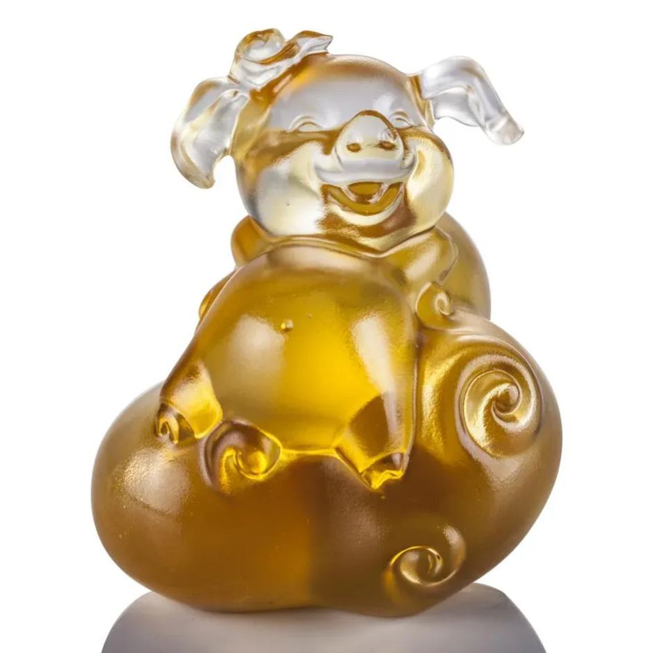 Crystal Animal, Pig, Fortune and Fulfillment 