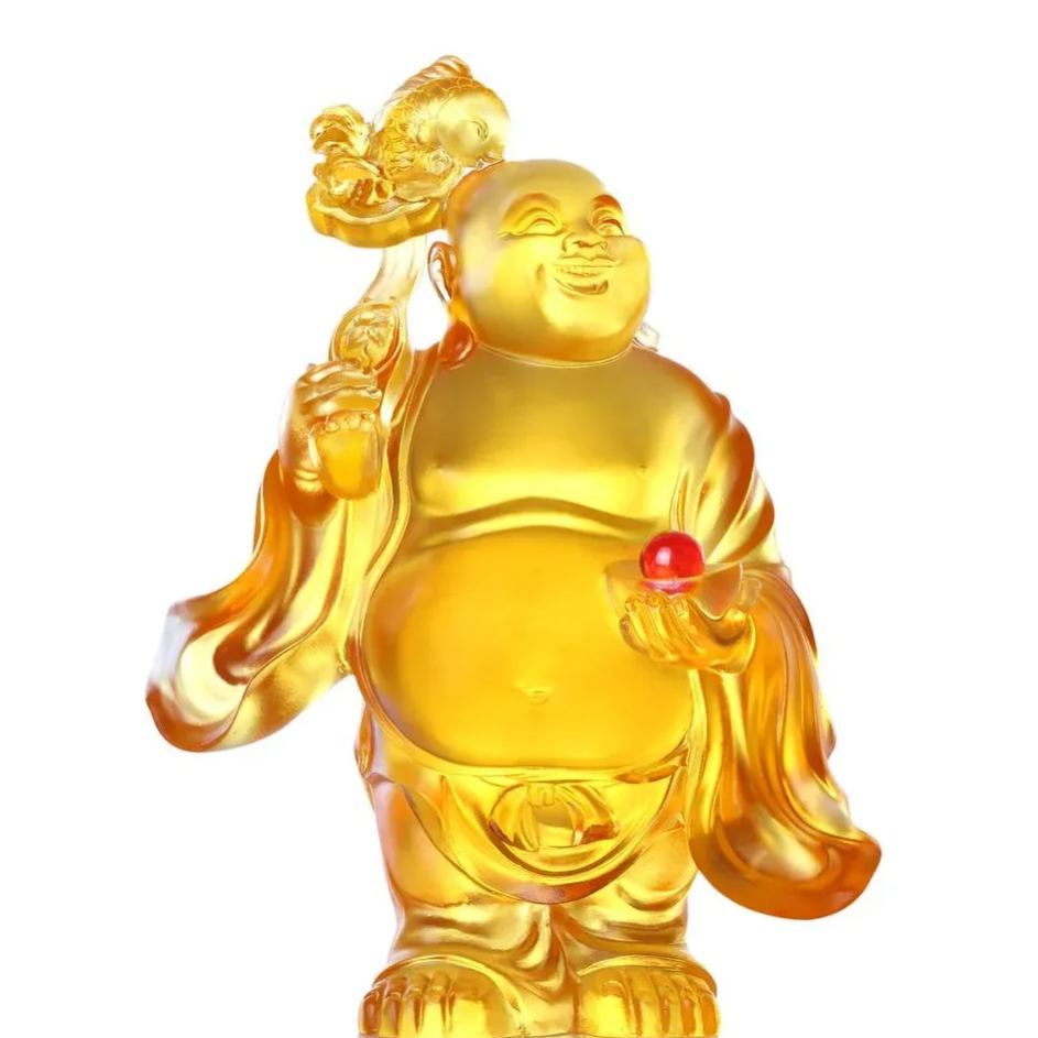 Crystal Buddha, Laughing Buddha, Golden Ingot, Abundace of Ruyi,Joyous Heart