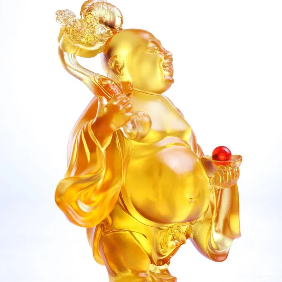 Crystal Buddha, Laughing Buddha, Golden Ingot, Abundace of Ruyi,Joyous Heart 