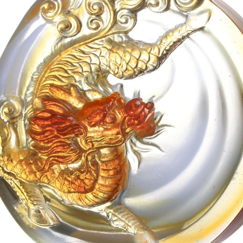 LIULI Crystal Art, Mythical Creature, Qilin ,Sun Dance
