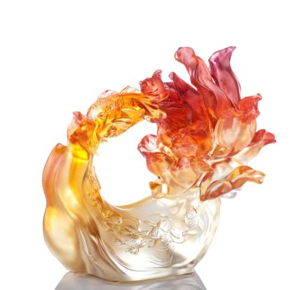 Crystal Peony, Koi Fish, Joyously, Swimmingly 