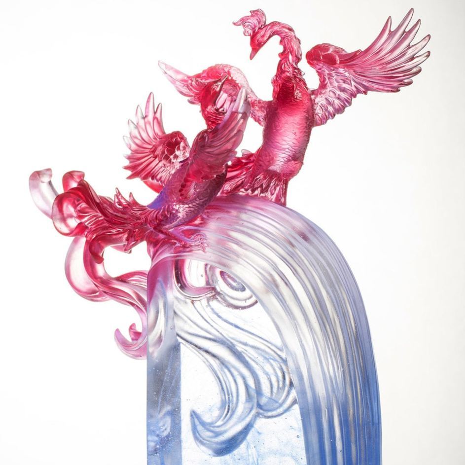 LIULI Crystal Phoenix, Mythical Creature, Splendor In The Nine Heavens 