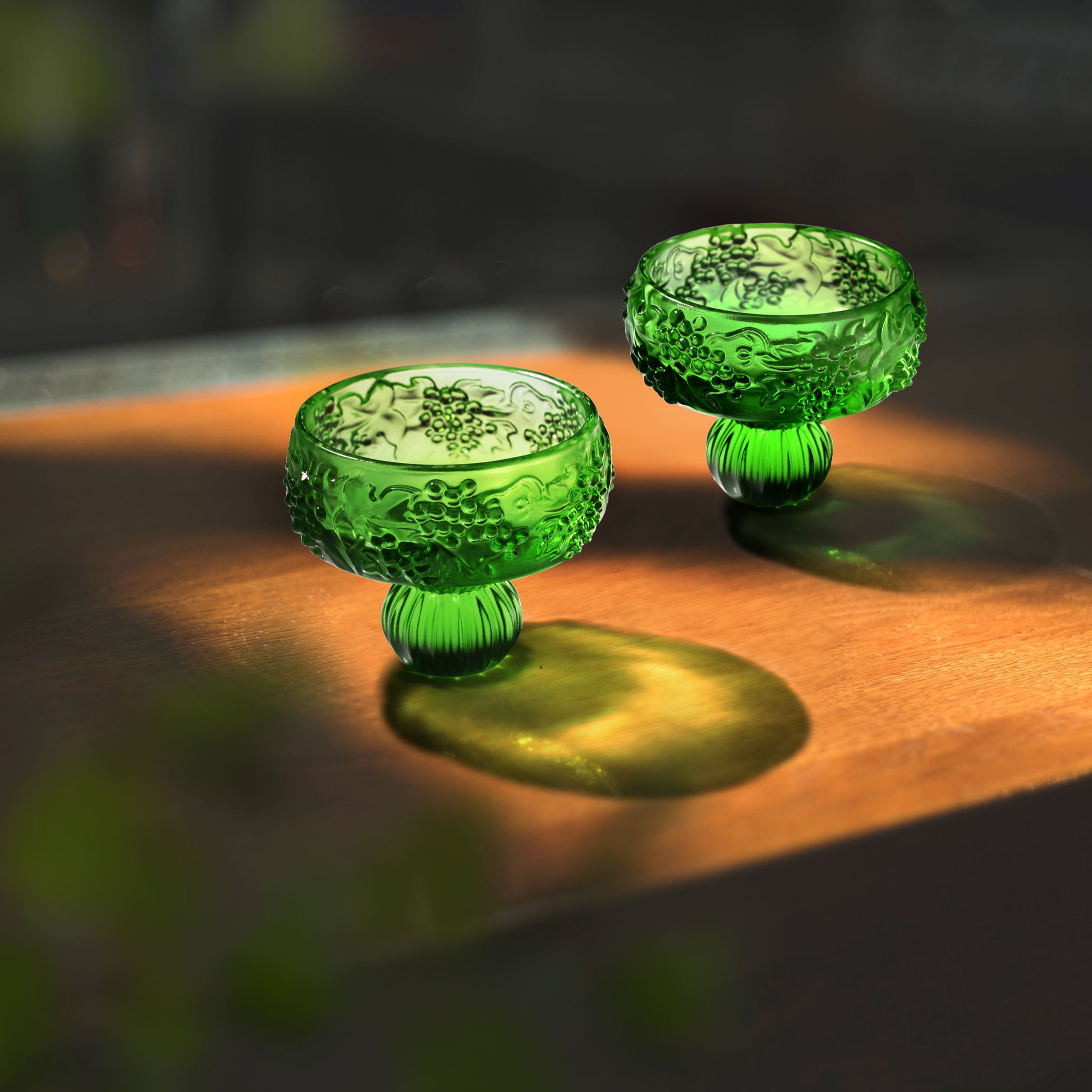 Crystal Sake Glass, Shot Glass (Set of 2), Always the Right Time- Grape