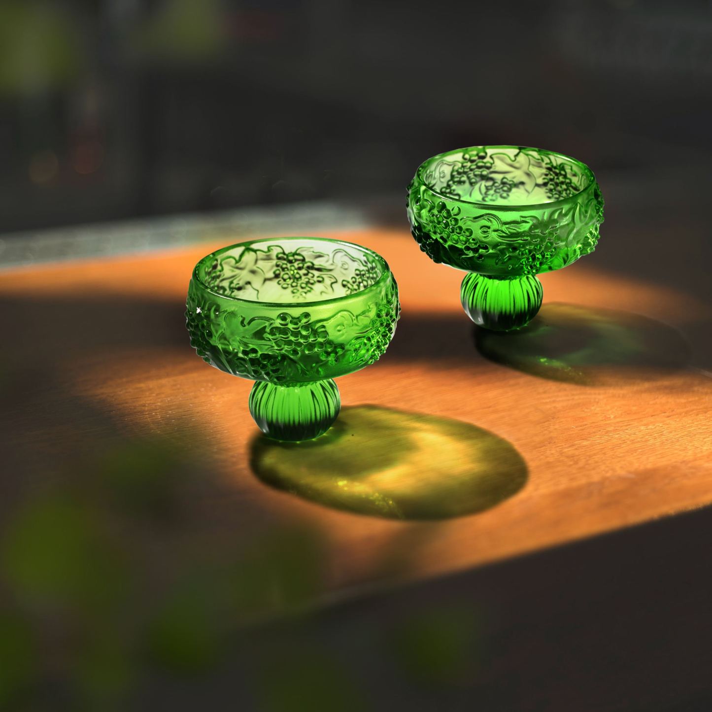 Crystal Sake Glass, Shot Glass (Set of 2), Always the Right Time- Grape