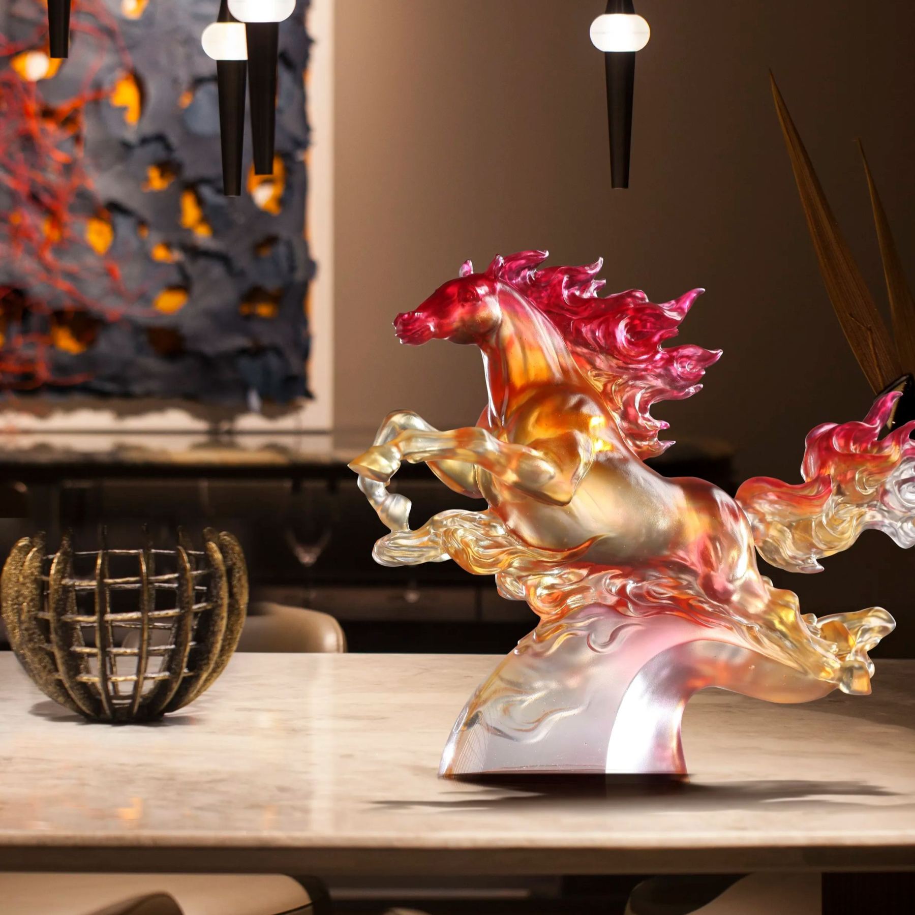 Crystal Animal, Horse, Fireball, charging to triumph 