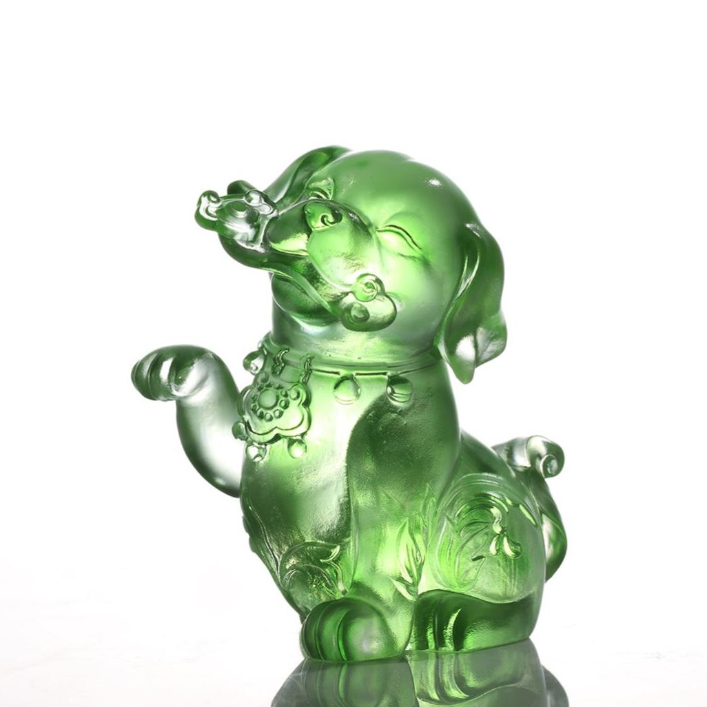 Crystal Dog, Ruyi’s Twelve Blessings-Prosperity Follows Woof Woof 